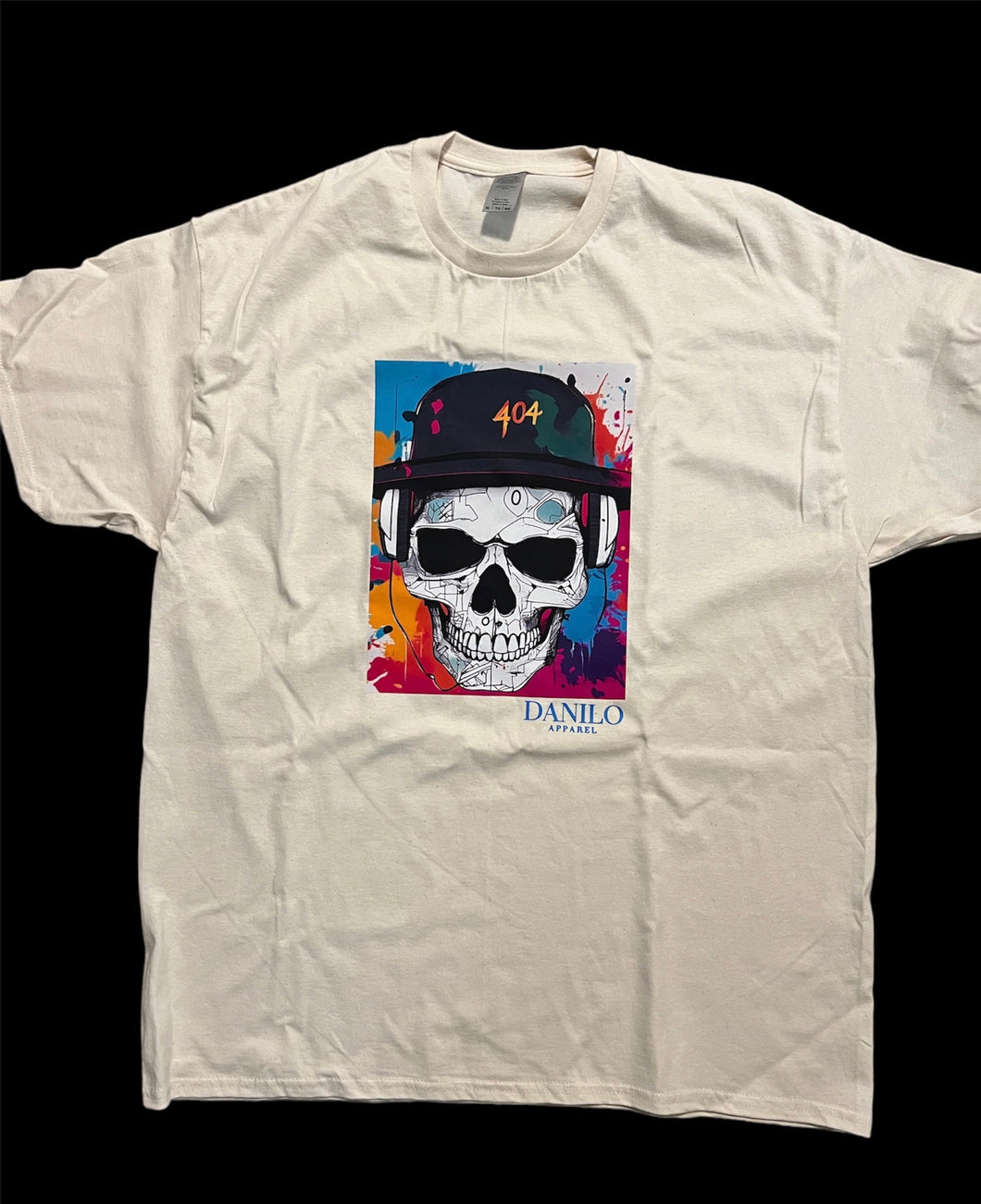 Skull with headphones